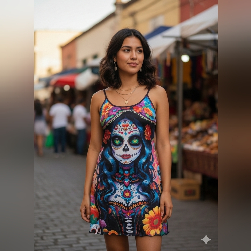 Colorful Day of the Dead Dress